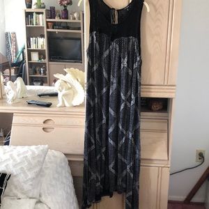 Lucky Brand Black and White Maxi Dress